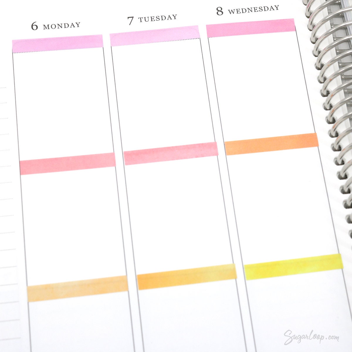 Header Title Strip Label Bujo Planner Stickers: 0.25in (6 mm) Tall