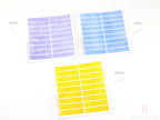 Watercolor Essentials Header Title Strip Label Bujo Planner Stickers: 0.25in (6 mm) Tall 27 Colors