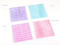Watercolor Essentials Header Title Strip Label Bujo Planner Stickers: 0.25in (6 mm) Tall 27 Colors
