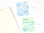 Watercolor Header Strip Bujo Journal Planner Stickers: 1.5 in (38 mm) x 0.25 in (6 mm)