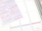 Whimsical Watercolor Moon & Stars Planner Stickers: 6 mm tall strips