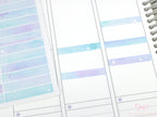 Whimsical Watercolor Moon & Stars Planner Stickers: 6 mm tall strips