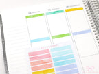 Watercolor Header Title List Label Planner & Journal Stickers: 0.25in (6 mm)