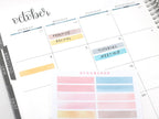 Watercolor Header Title List Label Planner & Journal Stickers: 0.25in (6 mm)