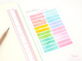 Watercolor Header Title List Label Planner & Journal Stickers: 0.25in (6 mm)