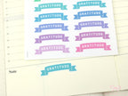 Gratitude Pastel Banner Planner and Journal Sticker Sheet: Journaling Header Title Labels