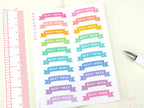 This Week/Next Week Banner Planner and Journal Stickers: Bright  Hobo  Tasks  To Do