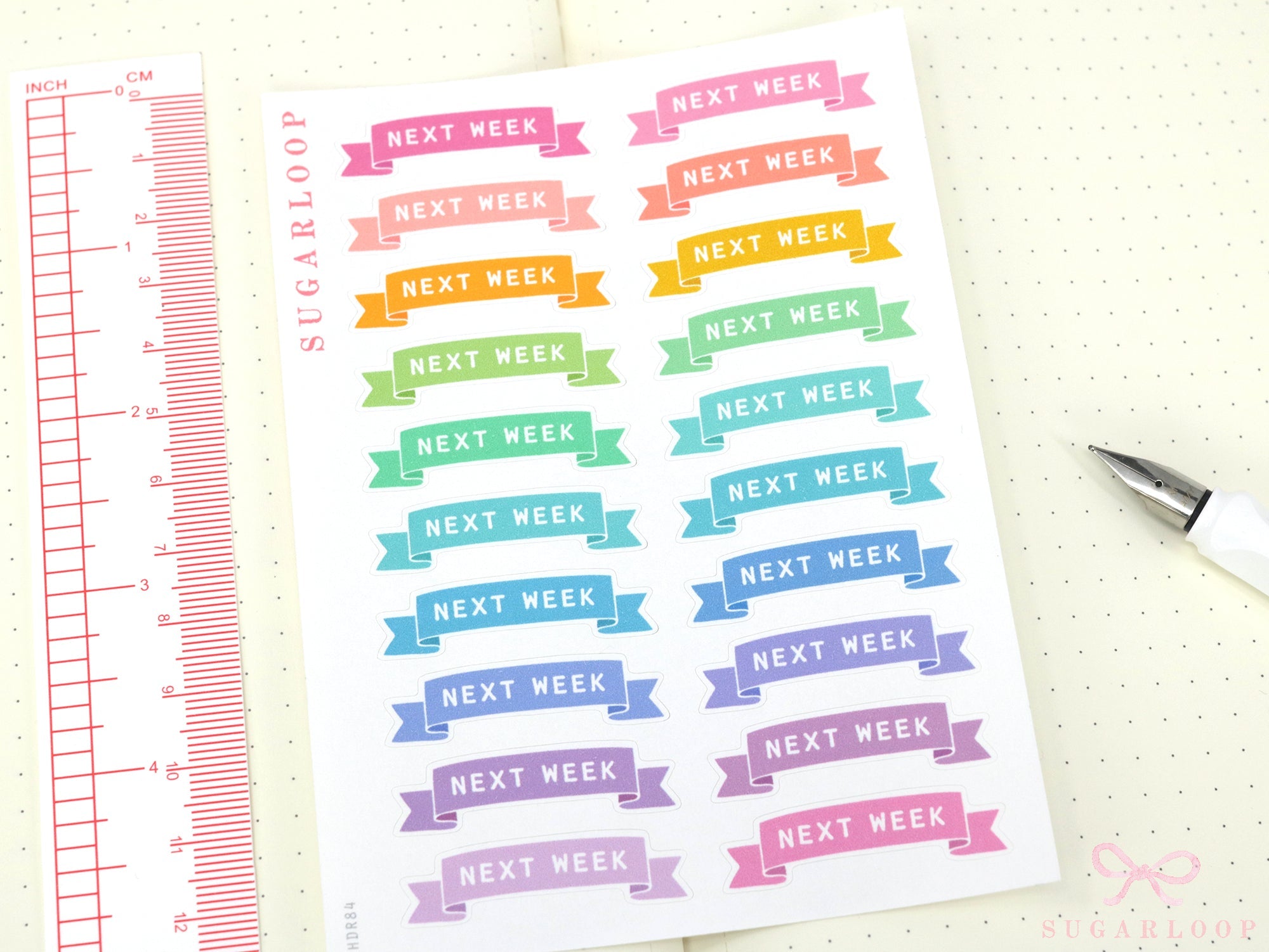 This Week/Next Week Banner Planner and Journal Stickers: Bright  Hobo  Tasks  To Do
