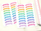 This Week/Next Week Banner Planner and Journal Stickers: Bright  Hobo  Tasks  To Do
