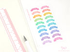 Study Planner and Journal Header Sticker Labels