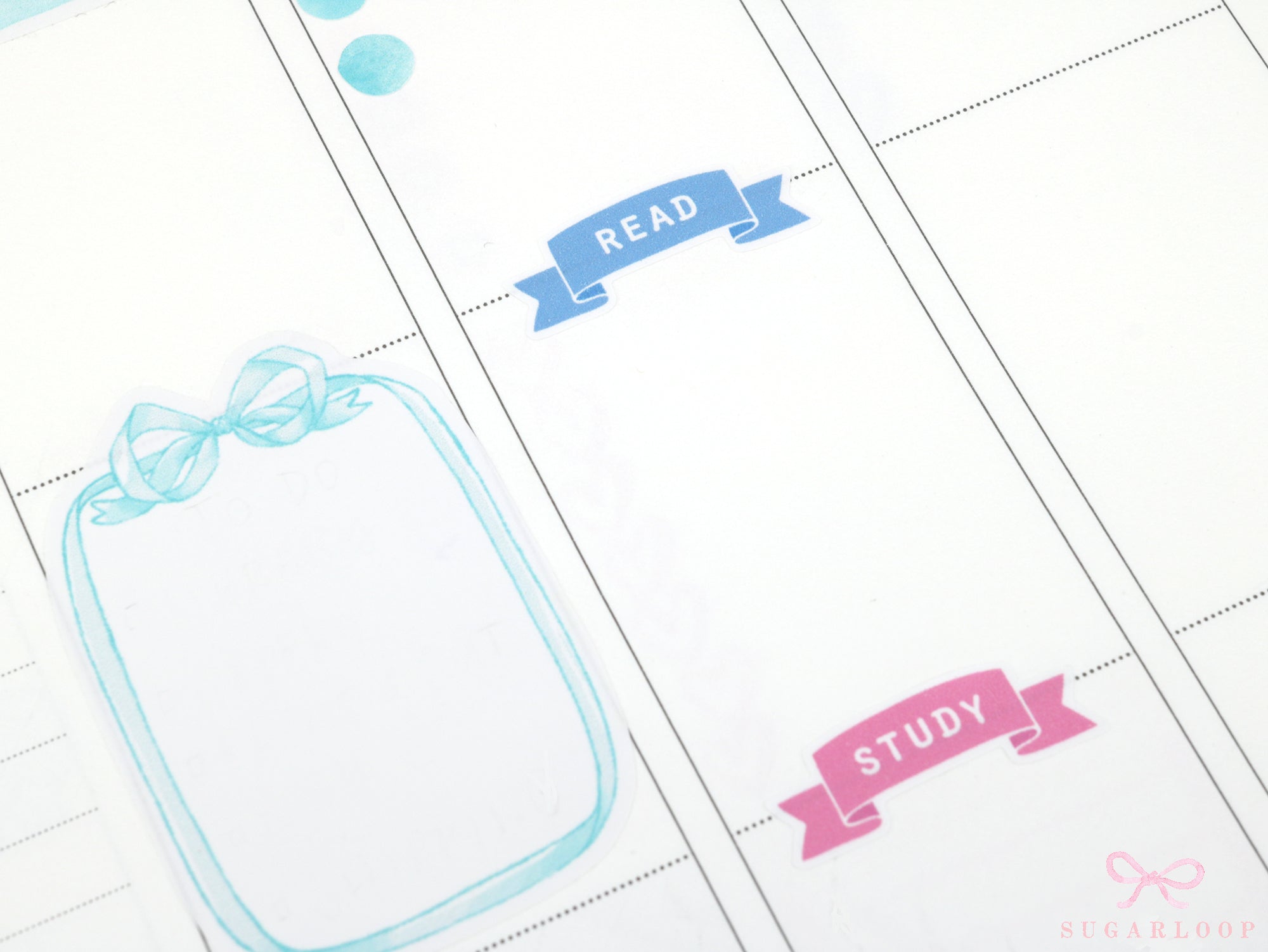 Study Planner and Journal Header Sticker Labels