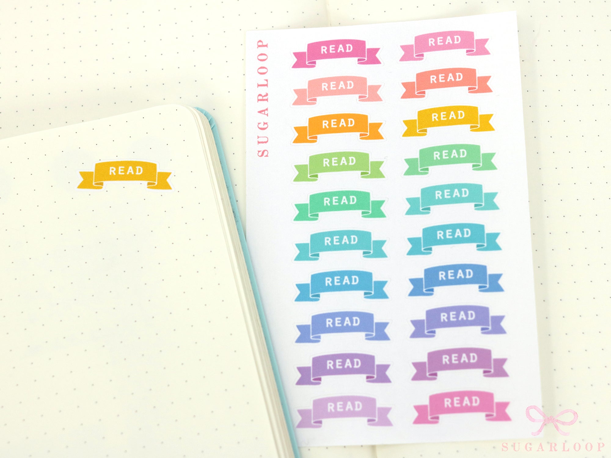 Read Book Bookish Planner and Journal Header Sticker Labels
