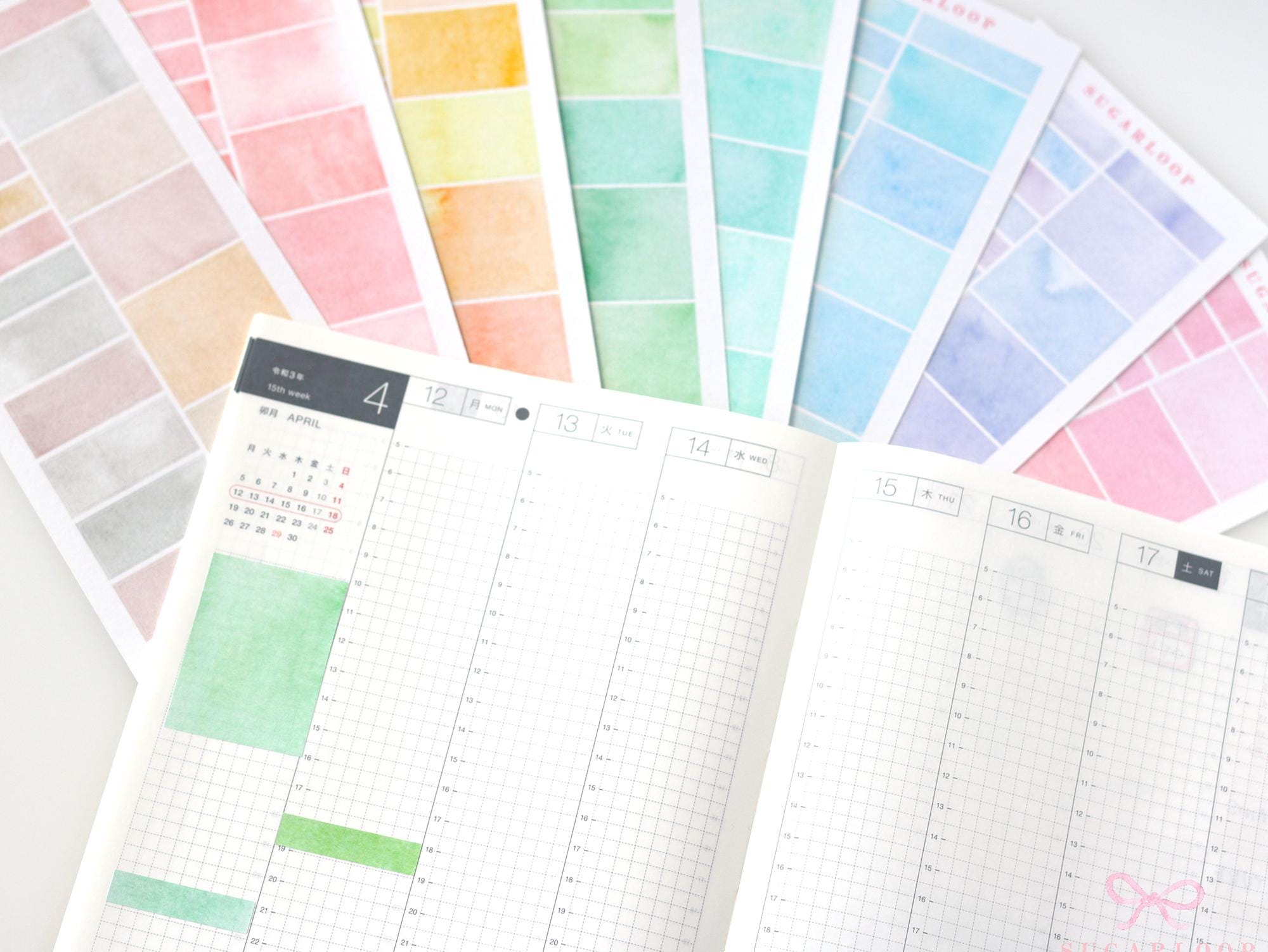 Appointment Boxes Labels Planner Stickers for Vertical Planning in Hobonichi Cousin Weekly Pages