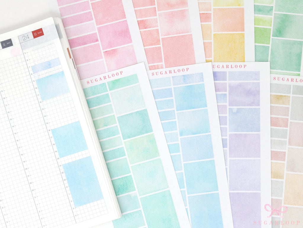 Appointment Hourly Time Block Boxes Labels Planner Stickers for Hobonichi Cousin