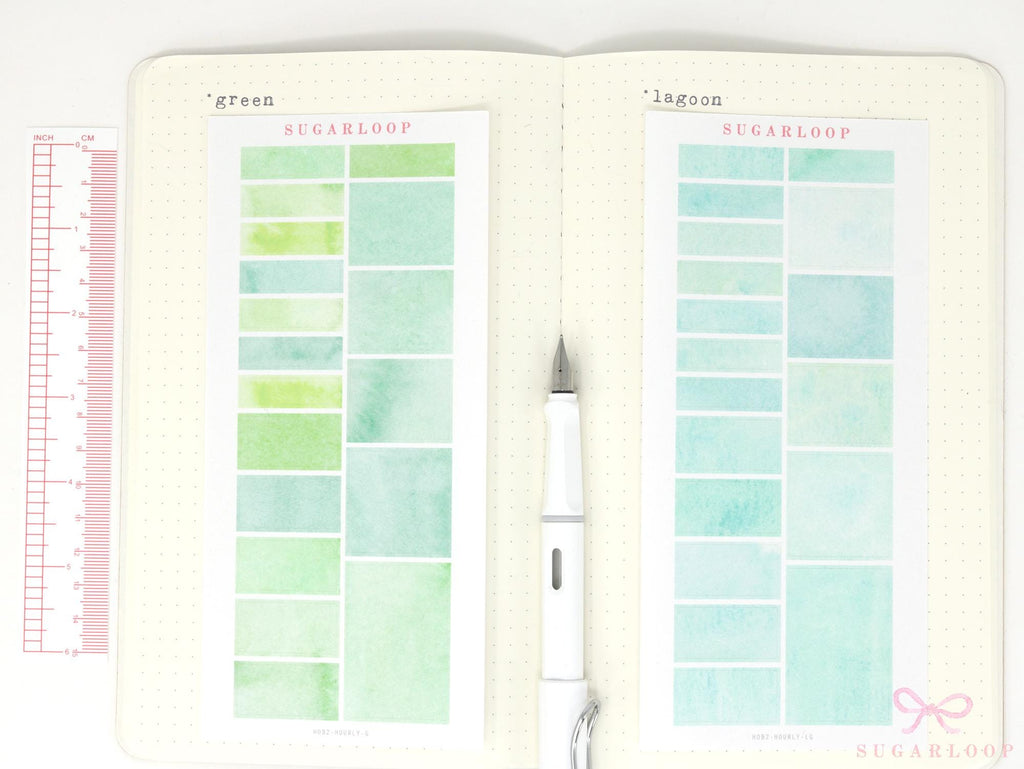 Appointment Hourly Time Block Boxes Labels Planner Stickers for Hobonichi Cousin