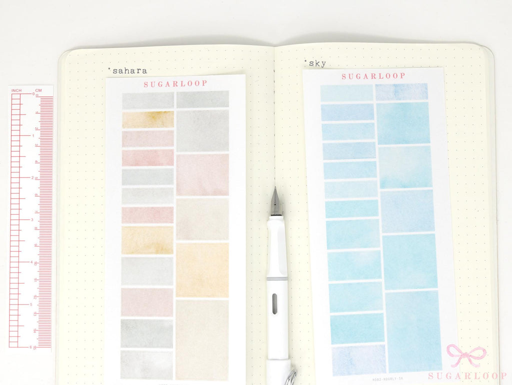 Appointment Hourly Time Block Boxes Labels Planner Stickers for Hobonichi Cousin