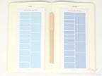 Solid Pastel Planner and Journal Stickers: Hourly Time Blocks for Hobonichi Cousin  Weekly View