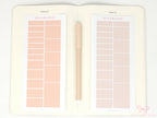 Solid Pastel Planner and Journal Stickers: Hourly Time Blocks for Hobonichi Cousin  Weekly View