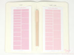 Solid Pastel Planner and Journal Stickers: Hourly Time Blocks for Hobonichi Cousin  Weekly View