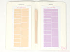 Solid Pastel Planner and Journal Stickers: Hourly Time Blocks for Hobonichi Cousin  Weekly View