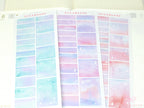 Hobonichi Cousin Hourly Time Blocks: Watercolor  Moon and Stars
