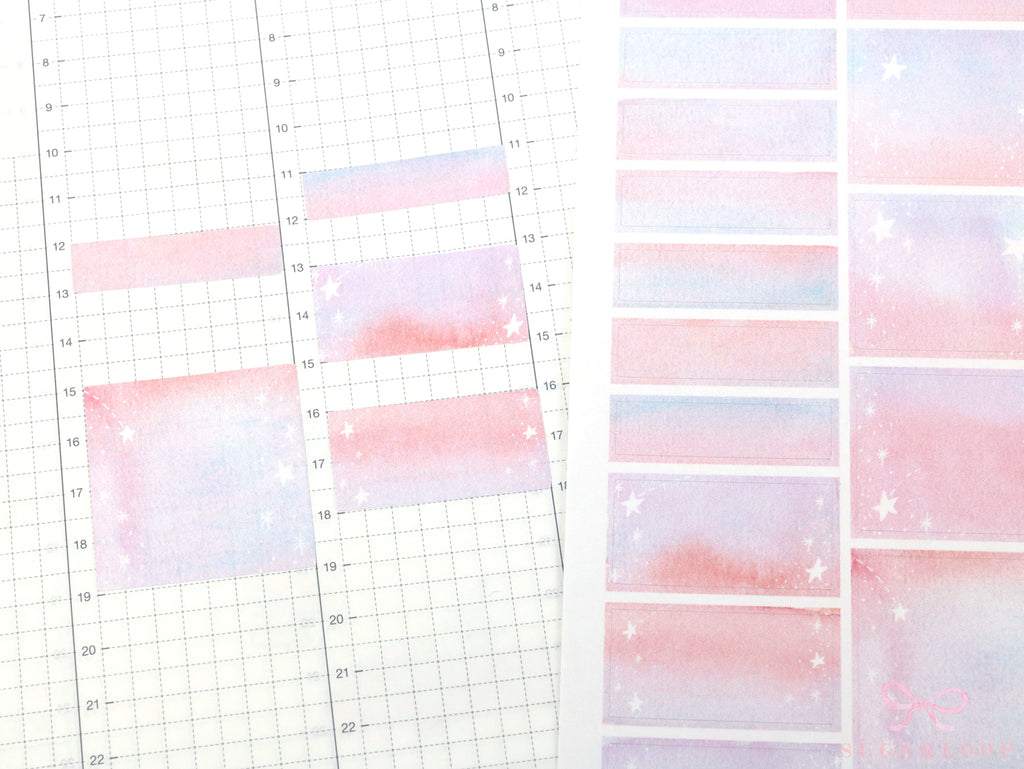 Hobonichi Cousin Hourly Time Blocks: Watercolor  Moon and Stars
