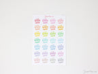 Happy Mail Bujo Journal Planner Stickers: Rainbow