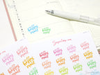 Happy Mail Bujo Journal Planner Stickers: Rainbow