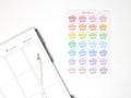 Happy Mail Bujo Journal Planner Stickers: Rainbow