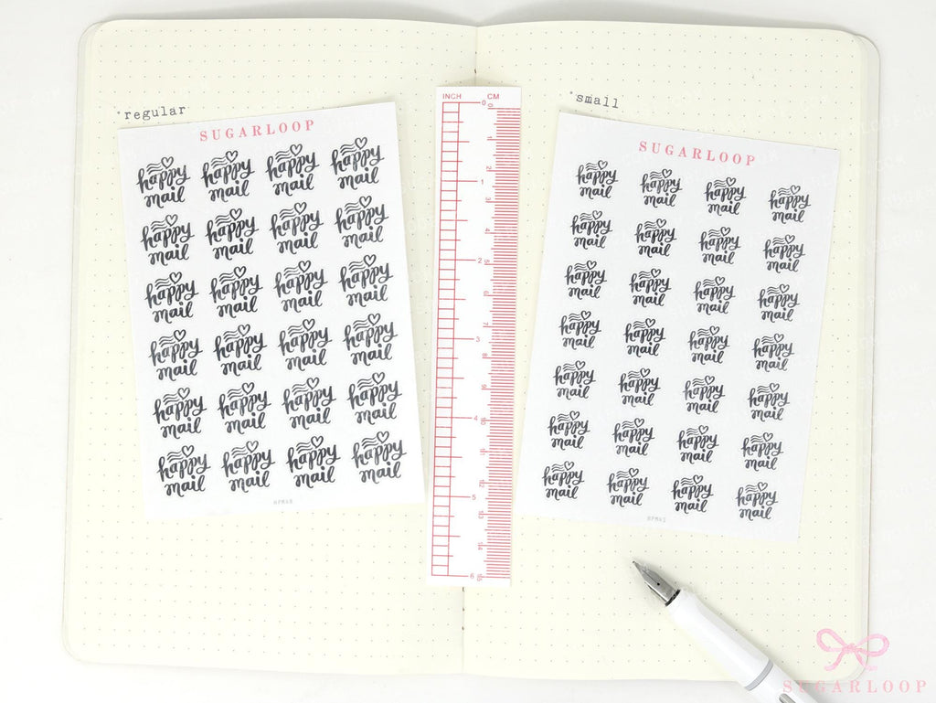 Happy Mail Bujo Planner Stickers: Ink Wash