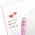 Watercolor Heart Bujo Planner Stickers: 1in (25mm) 0.75in (19mm) 0.5in (12mm) 0.25in (6mm)