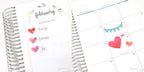 Watercolor Heart Bujo Planner Stickers: 1in (25mm) 0.75in (19mm) 0.5in (12mm) 0.25in (6mm)