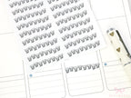 Water Glass Hydration Drink Glass Tracker Stickers for Planners & Journals
