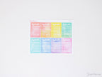 Weekly Watercolor Water Hydration Habit Tracker Stickers for Planners and Journals
