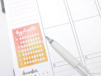 Weekly Watercolor Water Hydration Habit Tracker Stickers for Planners and Journals