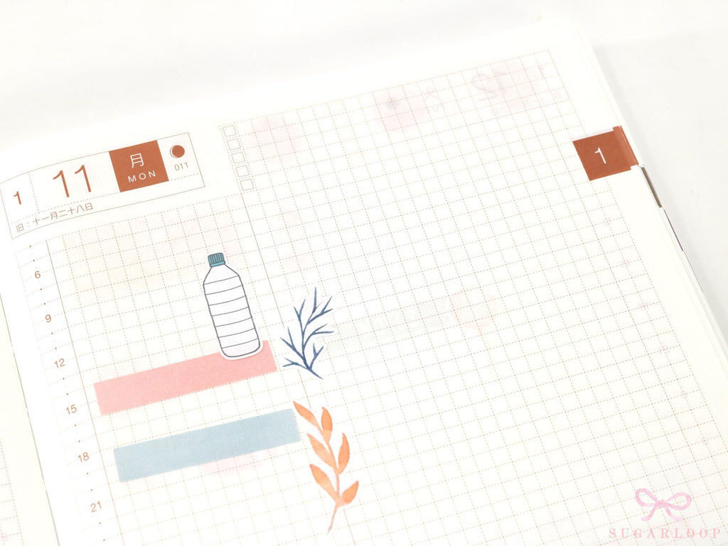 Hydration Tracker Stickers for Planners & Bullet Journals: 1in (25mm) or 0.75in (19 mm)