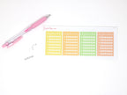 Weekly Water Hydration Habit Tracker Stickers for Planners and Journals