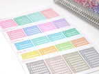 Weekly Water Hydration Habit Tracker Stickers for Planners and Journals