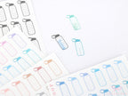 Gym Water Bottle Bujo Planner Stickers Hydrate Tracker