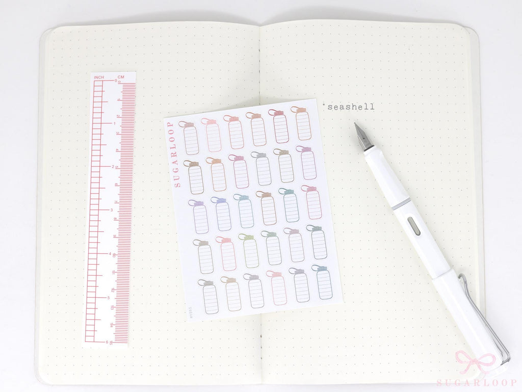 Gym Water Bottle Bujo Planner Stickers Hydrate Tracker
