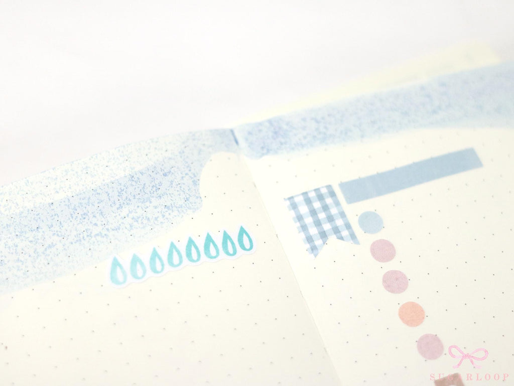 Water Drop Hydration Habit Tracker Stickers for Planners and Journals