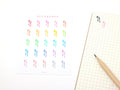 Meal Plan Prep Icon Bujo Planner Stickers: Rainbow or Neutral