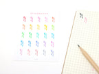 Meal Plan Prep Icon Bujo Planner Stickers: Rainbow or Neutral