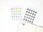 Washing Machine Laundry Icon Bujo Journal Planner Stickers: Rainbow & Neutral