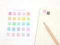 Washing Machine Laundry Icon Bujo Journal Planner Stickers: Rainbow & Neutral