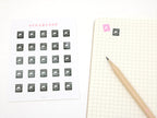 Washing Machine Laundry Icon Bujo Journal Planner Stickers: Rainbow & Neutral