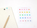 House Rent Icon Bujo Journal and Planner Stickers: Rainbow or Neutral
