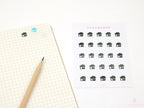 House Rent Icon Bujo Journal and Planner Stickers: Rainbow or Neutral