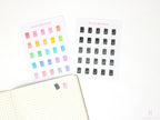 Personal Diary Icon Bujo Journal Planner Stickers: Rainbow or Neutral