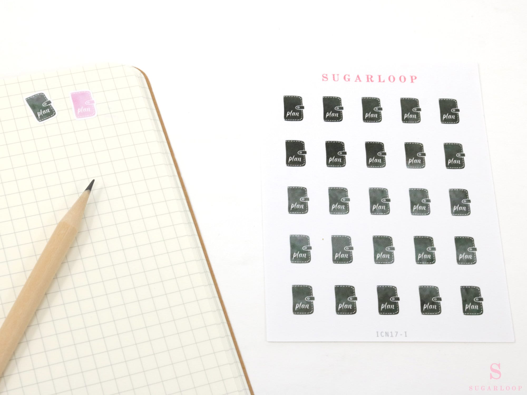 Personal Diary Icon Bujo Journal Planner Stickers: Rainbow or Neutral